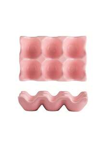 1pc Original 6-Cell Ceramic Egg/Nut Tray, Luxury Aesthetic Food Storage Box, Suitable For Kitchen Food Organization, Dining Table/Coffee Table Decor, Jewelry Storage - Multicolor - View 17