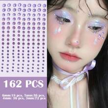 Self Adhesive Face Gems And Pearls For Makeup, Festival Jewels, Hair Gems, Rhinestone Stickers For Face, Eye, Makeup, Body