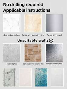 1 件浴室牙刷架、毛巾杆架、壁挂式毛巾架、布挂架、无需钻孔 - 彩色 - 查看 8