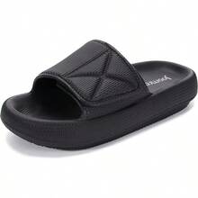 Joomra Slides For Women And Men Recovery Pillow Slippers Diabetic Sandals Adjustable Strap Dual Cushioned Thick Sole - 女子 9-10 人/男子 7.5-8.5 人 - 查看 1