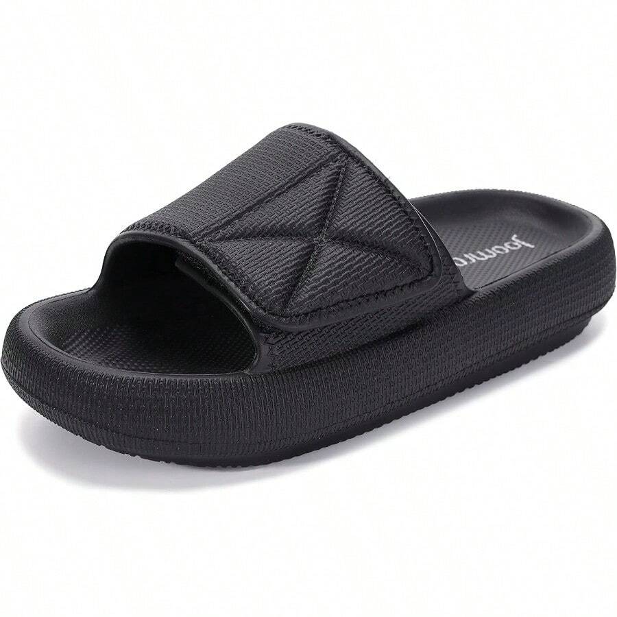 Joomra Slides For Women And Men Recovery Pillow Slippers Diabetic Sandals Adjustable Strap Dual Cushioned Thick Sole - 女子 9-10 人/男子 7.5-8.5 人 - 查看 1