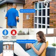 Telecamera di sicurezza senza fili, telecamera a forma di lampadina, senza fili 2,4 GHz 2K HD, sensore di luce LED, visione notturna a infrarossi, audio bidirezionale, rilevamento del movimento, telecamera di sicurezza per il monitoraggio domestico