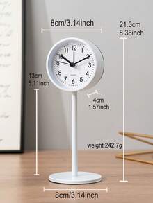 1 pieza Reloj despertador de dormitorio, negro, estilo simple, material de metal, para decorar la mesita de noche, la oficina, la sala de estar, un reloj de mesa muy hermoso, silencioso cuando funciona, no molestará el descanso y la lectura. Reloj digital para decoración de habitación, decoración de dormitorio, decoración de dormitorio, de vuelta a la escuela, decoración escolar, sorpresa escolar, decoración del hogar, útiles escolares - Multicolor - Ver 7