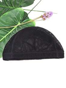 1 szt. czepek na perukę, czepek z wkładką do peruki, czepek z elastycznej siateczki z dużymi otworami, czepek z czarnej elastycznej peruki ze spandexu do wyrobu peruk, luźny regulowany pasek, lekki, oddychający, miękki, bezszwowa okrągła czepek, czepek do codziennej pielęgnacji koka, czepek do spania, czepek z siateczki o wysokiej elastyczności unisex (czepek na perukę M/L), jednolity kolor, swobodny, boho, poliester, pusty, do codziennego użytku, na wszystkie pory roku