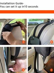 1PC/2pcs Black Car Seat Organizer Car Storage Bag With Multi-Pocket Car Seat Storage Bag Mesh Hanging Storage Bag Auto Seat Side Bag Organizer Phone Holder Drink Holder Phone Organizer Bag For Women Storage Organizer Travel Essentials Gift