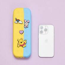 Miniso 迪士尼小熊维尼和米奇美食系列及抱抱熊铅笔盒，便携手持式，可爱卡通图案设计，适合学校学习和日常使用，完美的创意礼物（1 件装） - 彩色 - 查看 7