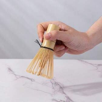 1pc Handcrafted Bamboo Matcha Whisk, Traditional Japanese Chasen, Bamboo Whisk For Ceremonial Tea Preparation, Matcha Tea Mixing Tool Accessory