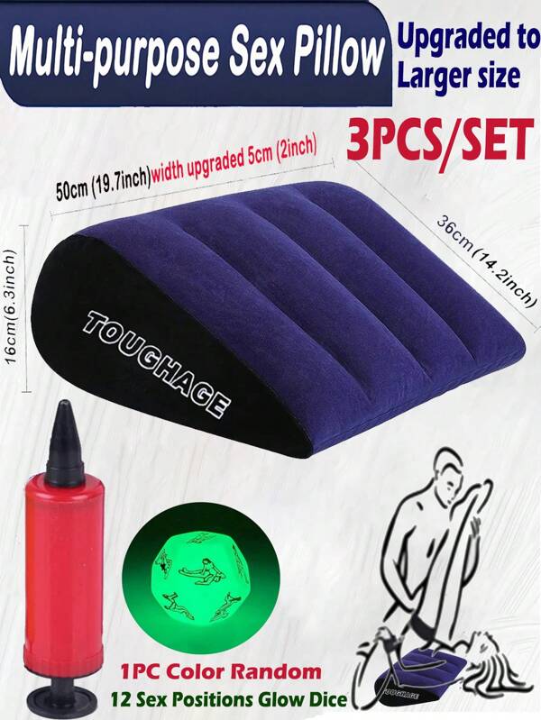 2025 Inflatable Sex Pillow, Sex Posture Assistance Support Pad, SM Product,Sex Sexy Sex Toys BDSM Sofa Sex Furniture Sex Pillow, Sexy Girl Body Orthopedic Wedge Sofa Sex Toy Couple Sex Cushion Couple Supplies Triangle Sex Pillow, Auxiliary Wedge Air Cushion Magic Game Posture Cushion Couple Sex Hammock Bedding