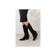 Botas vaqueras altas hasta la rodilla con strass de Forever Link