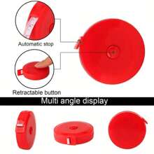 1pc Mini Retractable Ruler Keychain | Cute Waist Measure Tool For Women | Handy Ruler For Journaling, Sewing, Fitness, Travel | Miniature Cute Design, Lightweight & Portable, Attached To Keychain | Soft Leather Material, Comfortable & Durable, Suitable For Precisely Measuring Waist, Height, Journaling, Sewing & More,Back To School,School Supplies