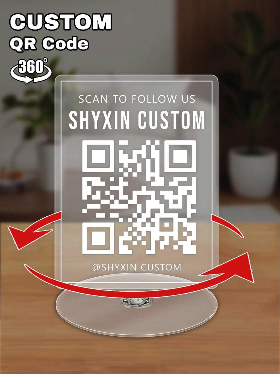 Customized QR Code Acrylic Backlit, Custom Plaque,Personalized Gift For Family/Friend/Girlfriend/Boyfriend/Mom/Dad, Home Decor, Shop QR Code, INS QR Code, Website QR Code, Music QR Code, Custom Menu, Anniversary 1pc Multi-Functional, Ornamental, Reusable Exquisite, Stylish, Cute, High-Quality, Modern Custom, Personalized, Unique Ideal Gifts, Valentine Day, Valentine Day Decor - Style-2 - View 1