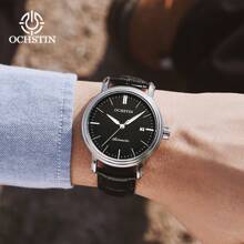 OCHSTIN Herrenuhren Mechanische Automatik Lederarmband Business Auto Datum Männliche Armbanduhr Gentleman Wasserdicht Mode Uhr Geschenk Für Männer
