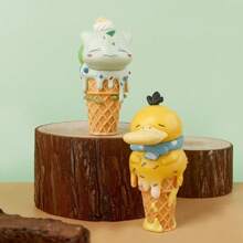 pokemon 1/4/8 Stücke Pokémon Figuren, süß und magisch, Eiscreme Serie, Pikachu Deko, Auto Deko, Pokémon Kuchen Topper Figuren, zufälliger Stil