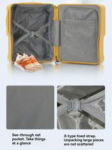 Equipaje de viaje unisex con ruedas y candado con contraseña de 22 pulgadas, maleta de viaje tipo trolley, maleta de viaje, maleta, maleta impermeable para vacaciones e invierno, accesorios y artículos escolares