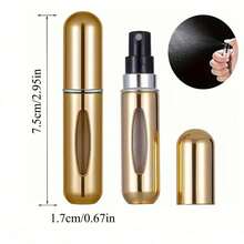1/3/5Pcs,5ml Perfume Bottle With Bottom Filling, Self-Pump Type, , Refillable Spray Bottle, Portable Cosmetic Bottle - 彩色 - 查看 9