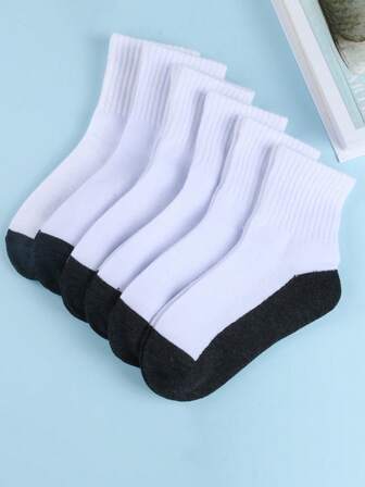 6双经典运动风格百搭学生袜