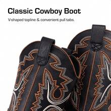 Boys Girls Cowboy Boots – Square Toe Western Riding Boots For Kids - 鏽棕色 - 查看 7