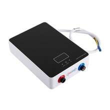 WANLECY 110V Electric Hot Tankless Water Heater Shower Instant Heater Bathroom Kitchen - 黑色 - 查看 8