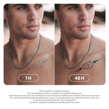 月亮女神力量草本汁纹身贴，防水持久优雅魅力女士礼物 - 黑色 - 查看 4