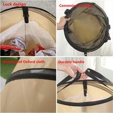 1 件便携式垃圾桶可折叠花园桶露营垃圾桶牛津布垃圾袋花园落叶桶适用于户外露营家庭庭院和花园 - 多用途储物袋