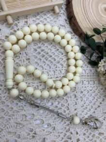 45pcs Acrylic Imitated Resin Shell Pendant Prayer Beads, Suitable For Daily Use Necklace, Bracelet, Tasbih