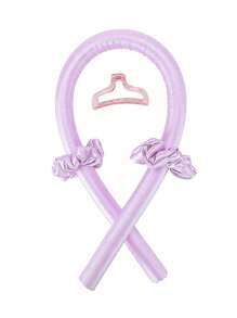 WANMEI Ensemble de soins capillaires premium de 4 pièces - Comprend 1 taie d'oreiller en satin ultra douce, 1 bonnet de nuit en soie léger, 1 tige à boucler sans chaleur et 1 élastique doux pour les cheveux - Ensemble ultime de protection et de mise en forme des cheveux pendant la nuit