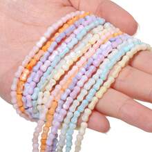 4*8mm 骨头形彩色贝壳珠散珠隔珠饰品制作 DIY 手链项链配件 15 英寸