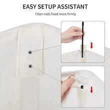 Upgraded 60L Ultra-Thin Collapsible Laundry Basket – Narrow Portable Hamper With Lid & Handles For Dirty Clothes Storage - 彩色 - 查看 4