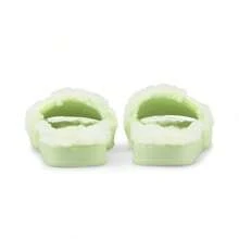 Puma Leadcat 2.0 女士轻便柔软毛茸茸拖鞋，休闲室内家居拖鞋 - 螢光黃-彪馬白 - 查看 2