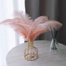 3pcs 30-35cm Vintage Style Artificial Feathers, Multi-Color Options, Faux Fur Decorative Feathers For Home, Wedding And Photo Shooting,Fall Decor,Autumn
