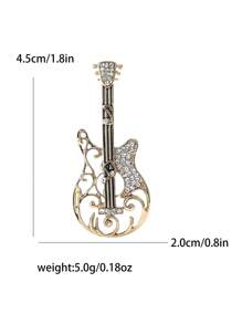 1pc Music Guitar Brooch For Women,Instrument Brooches,For Bag, Sweater, Coat, Hat, Shoes, Dress, Suit