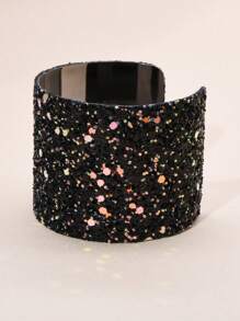 1pc Stylish Minimalist Sequin Adjustable Cuff Bracelet