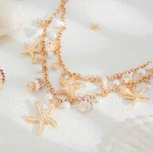 1pc Bohemian Beach Shell Waist Chain, Elegant Sexy Metal Waist Chain - Fashionable Body Jewelry, Fits Dresses & Pants, Perfect For Casual Wear, Metal Circular Ring Waist Chain, Simple And Fashionable Body Chain