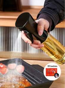 1pc Oil Spray Bottle, Cooking Oil Sprayer, Plastic Mist Sprayer, Dual-Use Oil Sprayer, Leak-Proof Olive Oil Storage Bottle, Kitchen Seasoning Rack, Soy Sauce Bottle, Vinegar Sprayer, Kitchen Supplies, Kitchen Utensils