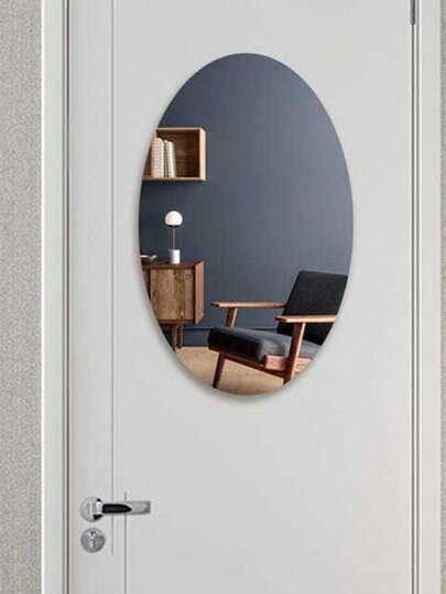 1pc DIY Acrylic Mirror, Bathroom Spiegel Makeup Unbreakable, Self Adhesive, No Installation Required. Wand Square Round Heart Shaped Unbreakable Waterproof Material, Peel Stick, Bedroom Vanity Office, Indoor Outdoor Walls. Home Back To School Room Supplies view 5