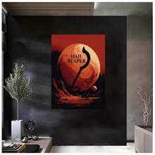 1pc Frameless Sci-Fi Red Vintage Painting Posters High-Definition Printing Wall Arts Modern Minimalist Living Room Bedroom Dormitory Study Bar Coffee Shop Office Wall Decoration Home Decoration