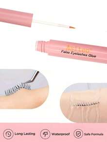 Asiteo 1pc 5ml False Eyelash Glue, DIY Mink Fur Eyelash Adhesive, Quick Waterproof Long-Lasting Eyelash Glue, Makeup Beauty Supplies - White - View 4