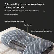 Cervical Memory Foam Pillow For Neck Pain Orthopedic Neck Pillow For Shoulder Pain Ergonomic Head Neck Support Pillow For Side/Back/Stomach Sleepers With Removable Cover (Grey) - Grey - View 5