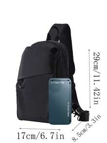 Nouveau sac poitrine pour hommes. Nouveau sac à dos multifonctionnel  de marque mode et imperméable pour hommes - Noir - Voir 2