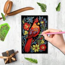 1pc 5D DIY Diamond Painting Notebook A5, Butterfly & Rose Pattern, Diamond Painting Notebook Set, Suitable For Handmade Creative Gift - Multicolor - View 11