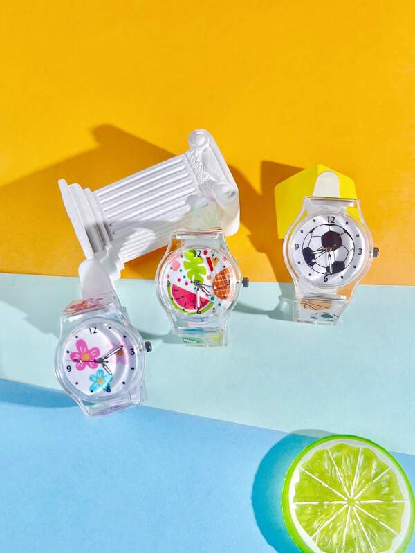 1pc Colorful Transparent Jelly Waterproof Watch For Teenagers And Children, Fashionable Ins Style Girl Student Watch, Gift For Little Girls And Teenagers