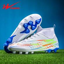 STARNOVO Dual-Star 8-Stud Football Shoes For Men & Women, With Elastic Collar For More Comfort, Professional Soccer Cleats For Training And Match