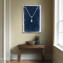 1pc Diamond Necklace Against Black Backdrop Prints Canvas Painting "Black - Background Diamond Necklace Image" Decor For Bedroom ,Living Room ,Office Room ,Wall Decor