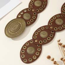Retro Rivets Circular Belt, Bohemian Fashion Eyelet Waist Band, Versatile Fall, Autumn, Halloween