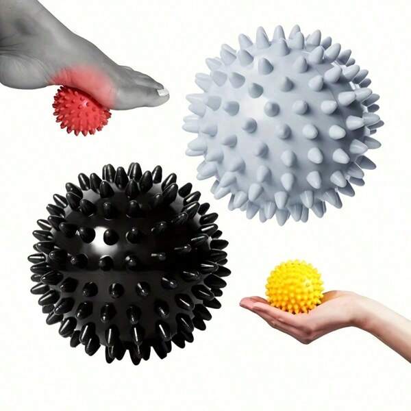 1 Spiked Massage Balls Foot Massage Balls Yoga Fitness Deep Stimulation Acupuncture Points Relaxation Fascia Balls Portable