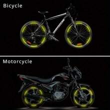 20pcs High-Visibility Reflective Wheel Stickers For Cars, Motorcycles & Bicycles - Durable, Waterproof Decals