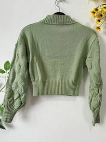 Long Sleeve Blouse With Cupcake Print, Winter Collection - 橄欖綠 - 查看 2