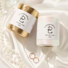 Shiny Metallic Yarn Cord 1mm - 450m Roll For Crochet & Macrame | Silver, Pink, Gold Thread Craft Supplies | DIY Christmas Decorations, Bags, Home Decor & Knitting Projects