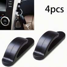 4pcs Black Self-Adhesive Car Hooks - Convenient Car Interior Bag & Organizer Hooks - Black - View 4