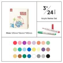 White Barrel Fresh Material Mobee Acrylic Marker 12/24/36/48 Painting Marker Pen Soft Nib Brand With European Standard Just For Kid's Gift Back School Markers